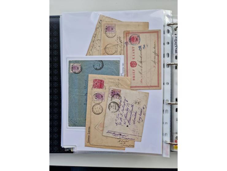BRITISH CENSOR MARKS AND SEALS: extensive research collection with over 390 covers and cards, starting with a rare blue penci