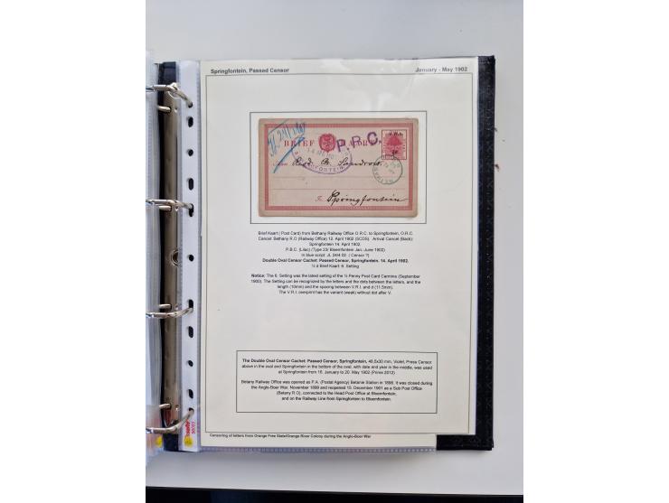 BRITISH CENSOR MARKS AND SEALS: extensive research collection with over 390 covers and cards, starting with a rare blue penci