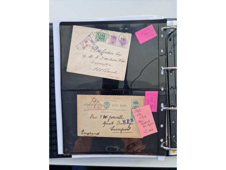 BRITISH CENSOR MARKS AND SEALS: extensive research collection with over 390 covers and cards, starting with a rare blue penci