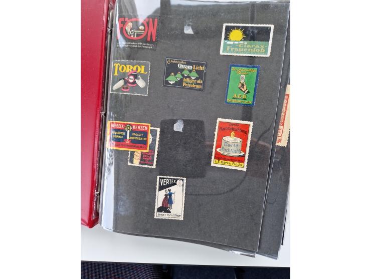 VIGNETTEN: 1896/1960 (ca.), hochinteressanter Bestand mit einigen Tausend Vignetten, Verschluss- und Siegelmarken, später Spe