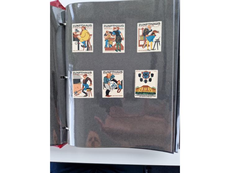 VIGNETTEN: 1896/1960 (ca.), hochinteressanter Bestand mit einigen Tausend Vignetten, Verschluss- und Siegelmarken, später Spe