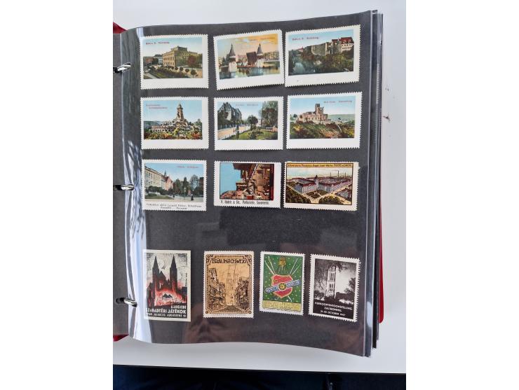 VIGNETTEN: 1896/1960 (ca.), hochinteressanter Bestand mit einigen Tausend Vignetten, Verschluss- und Siegelmarken, später Spe