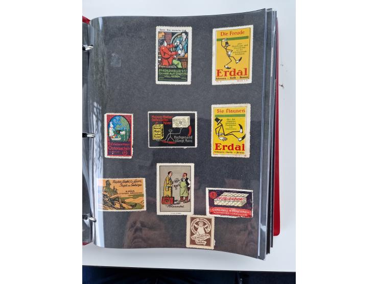 VIGNETTEN: 1896/1960 (ca.), hochinteressanter Bestand mit einigen Tausend Vignetten, Verschluss- und Siegelmarken, später Spe