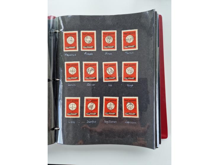 VIGNETTEN: 1896/1960 (ca.), hochinteressanter Bestand mit einigen Tausend Vignetten, Verschluss- und Siegelmarken, später Spe