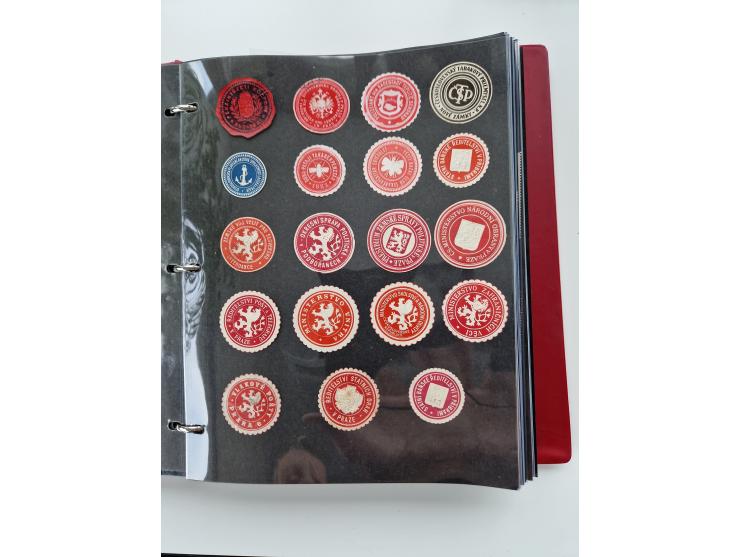 VIGNETTEN: 1896/1960 (ca.), hochinteressanter Bestand mit einigen Tausend Vignetten, Verschluss- und Siegelmarken, später Spe