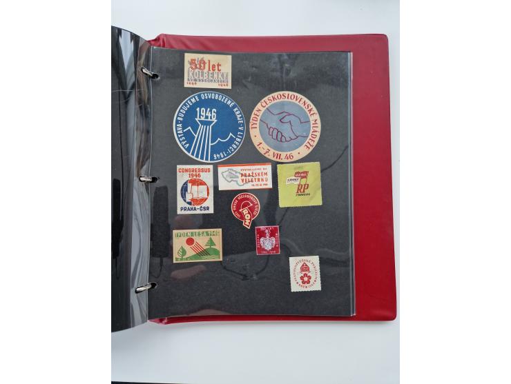 VIGNETTEN: 1896/1960 (ca.), hochinteressanter Bestand mit einigen Tausend Vignetten, Verschluss- und Siegelmarken, später Spe