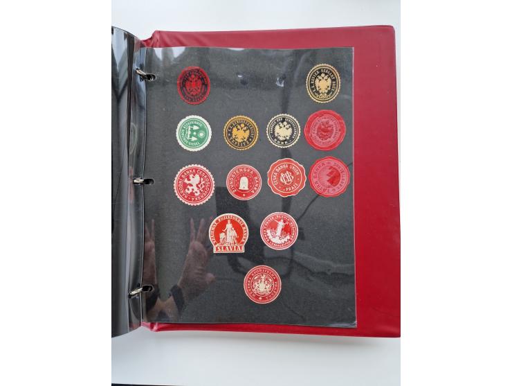 VIGNETTEN: 1896/1960 (ca.), hochinteressanter Bestand mit einigen Tausend Vignetten, Verschluss- und Siegelmarken, später Spe