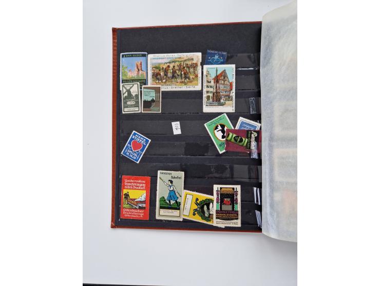 VIGNETTEN: 1896/1960 (ca.), hochinteressanter Bestand mit einigen Tausend Vignetten, Verschluss- und Siegelmarken, später Spe