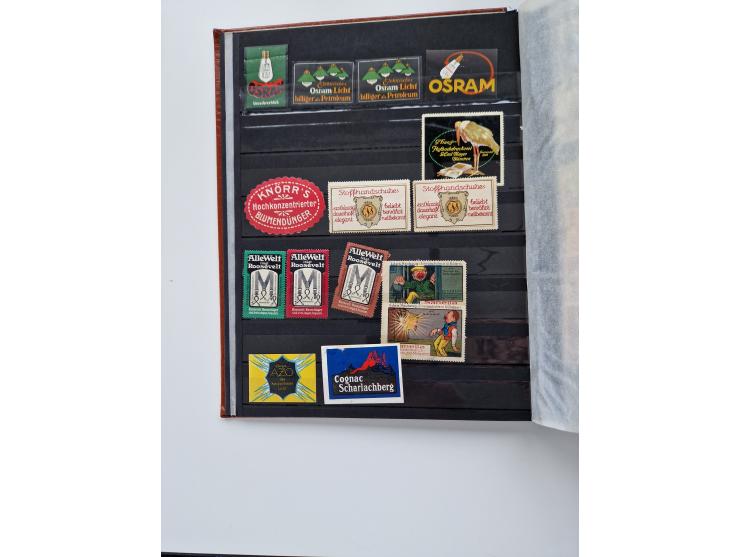 VIGNETTEN: 1896/1960 (ca.), hochinteressanter Bestand mit einigen Tausend Vignetten, Verschluss- und Siegelmarken, später Spe