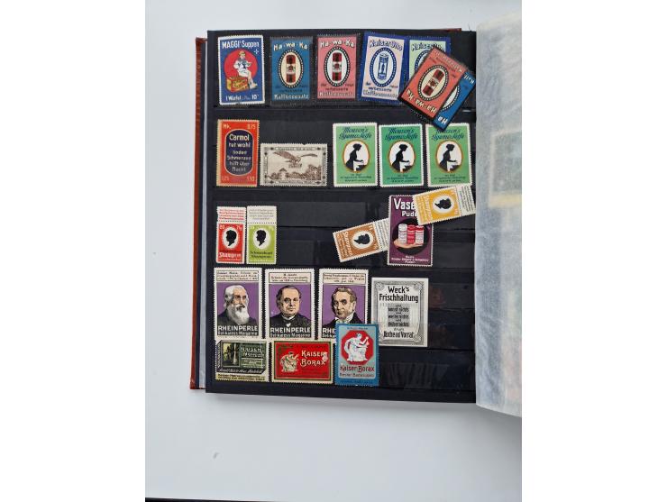 VIGNETTEN: 1896/1960 (ca.), hochinteressanter Bestand mit einigen Tausend Vignetten, Verschluss- und Siegelmarken, später Spe