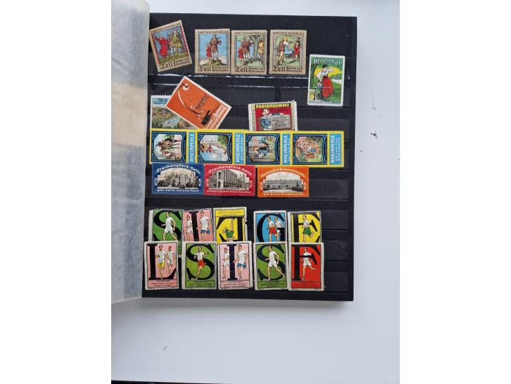 VIGNETTEN: 1896/1960 (ca.), hochinteressanter Bestand mit einigen Tausend Vignetten, Verschluss- und Siegelmarken, später Spe