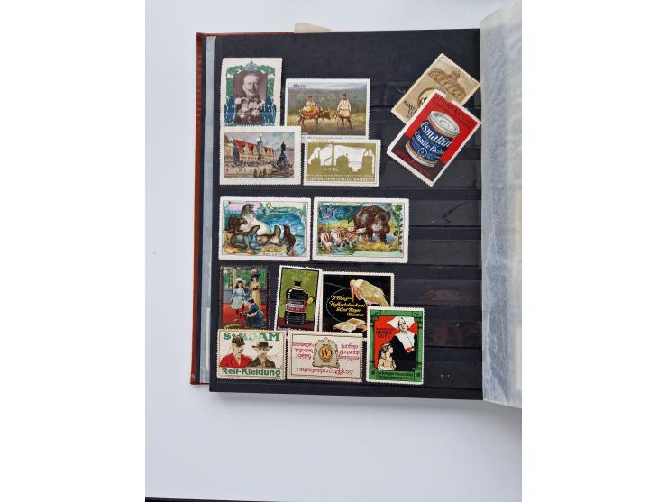 VIGNETTEN: 1896/1960 (ca.), hochinteressanter Bestand mit einigen Tausend Vignetten, Verschluss- und Siegelmarken, später Spe