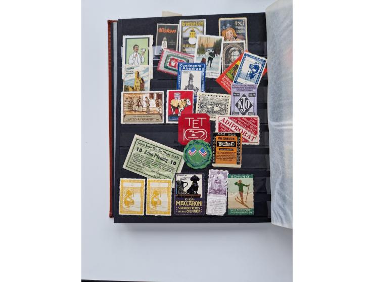 VIGNETTEN: 1896/1960 (ca.), hochinteressanter Bestand mit einigen Tausend Vignetten, Verschluss- und Siegelmarken, später Spe