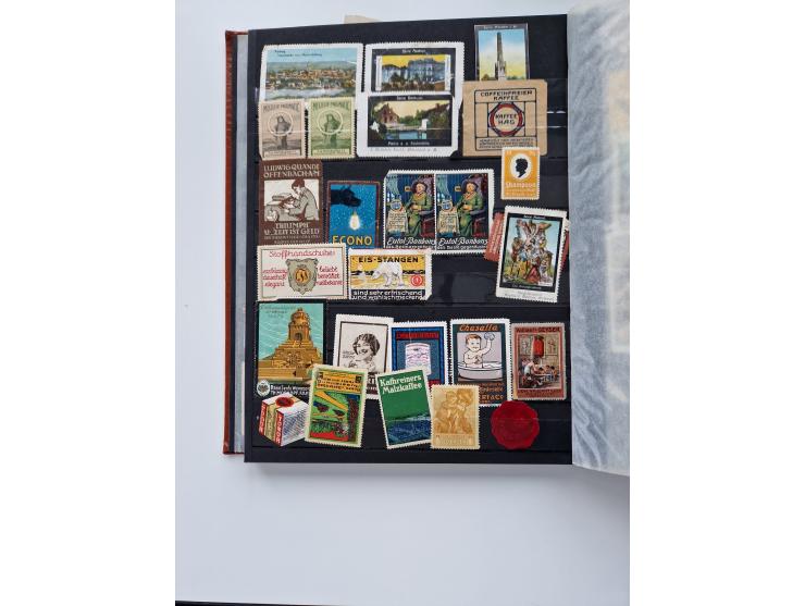 VIGNETTEN: 1896/1960 (ca.), hochinteressanter Bestand mit einigen Tausend Vignetten, Verschluss- und Siegelmarken, später Spe