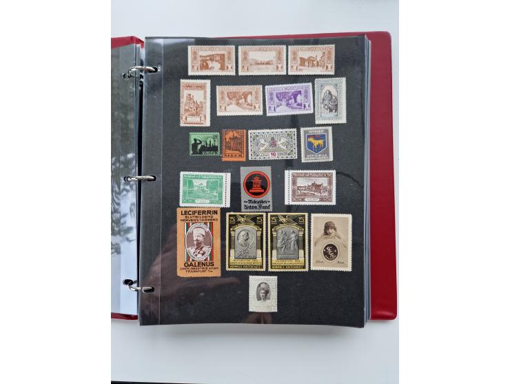 VIGNETTEN: 1896/1960 (ca.), hochinteressanter Bestand mit einigen Tausend Vignetten, Verschluss- und Siegelmarken, später Spe