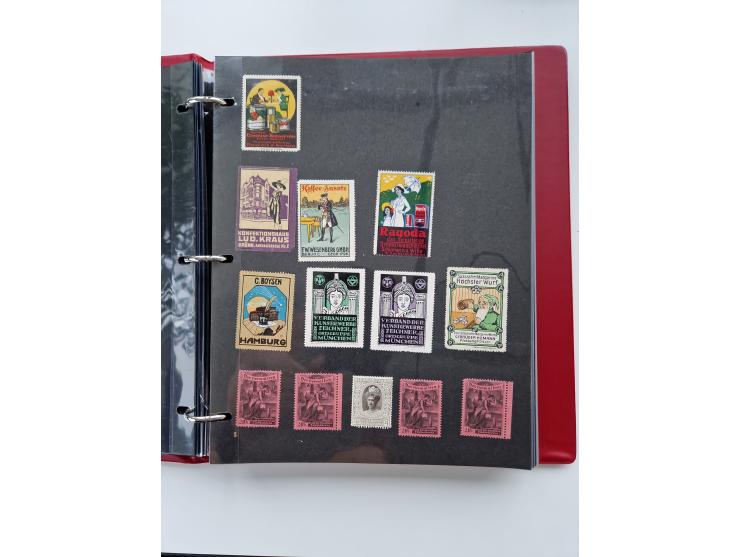 VIGNETTEN: 1896/1960 (ca.), hochinteressanter Bestand mit einigen Tausend Vignetten, Verschluss- und Siegelmarken, später Spe