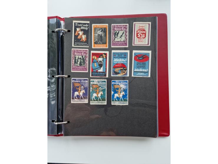 VIGNETTEN: 1896/1960 (ca.), hochinteressanter Bestand mit einigen Tausend Vignetten, Verschluss- und Siegelmarken, später Spe