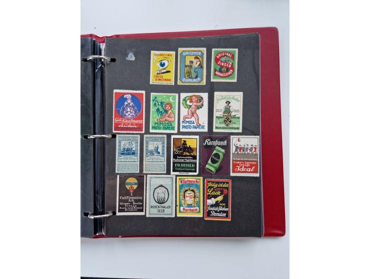 VIGNETTEN: 1896/1960 (ca.), hochinteressanter Bestand mit einigen Tausend Vignetten, Verschluss- und Siegelmarken, später Spe