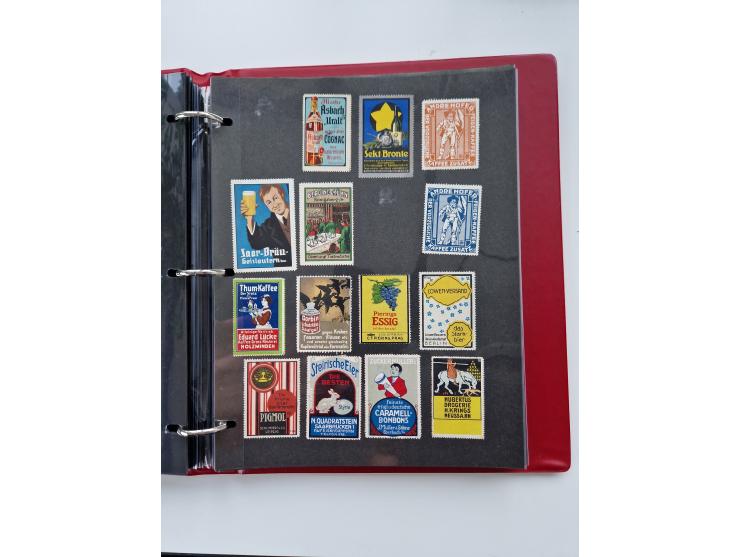 VIGNETTEN: 1896/1960 (ca.), hochinteressanter Bestand mit einigen Tausend Vignetten, Verschluss- und Siegelmarken, später Spe