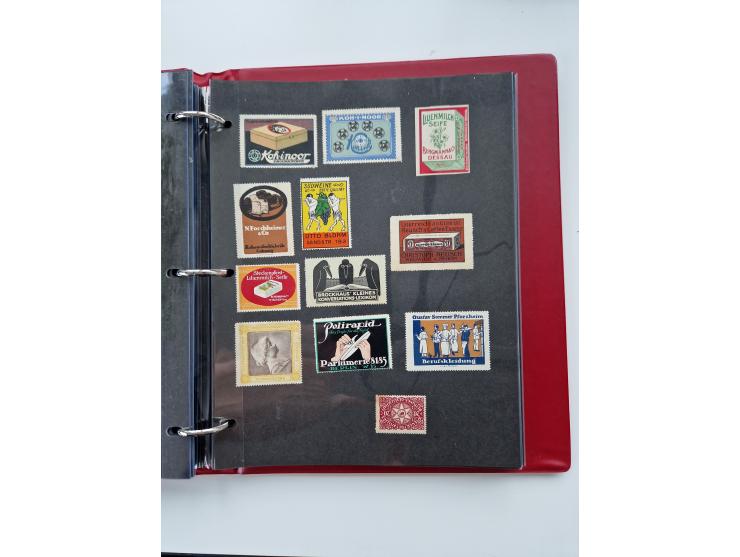 VIGNETTEN: 1896/1960 (ca.), hochinteressanter Bestand mit einigen Tausend Vignetten, Verschluss- und Siegelmarken, später Spe