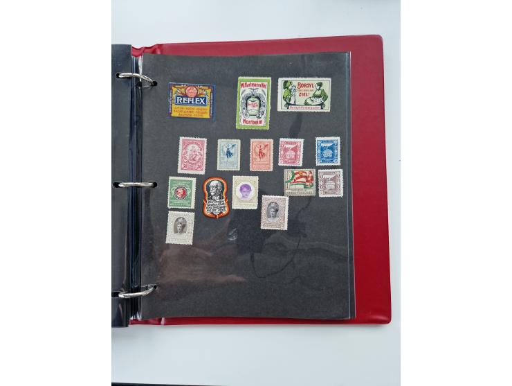 VIGNETTEN: 1896/1960 (ca.), hochinteressanter Bestand mit einigen Tausend Vignetten, Verschluss- und Siegelmarken, später Spe