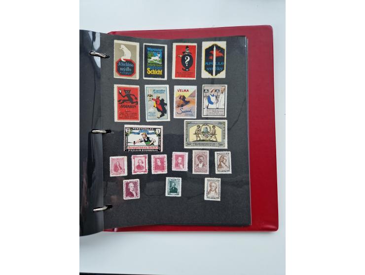 VIGNETTEN: 1896/1960 (ca.), hochinteressanter Bestand mit einigen Tausend Vignetten, Verschluss- und Siegelmarken, später Spe