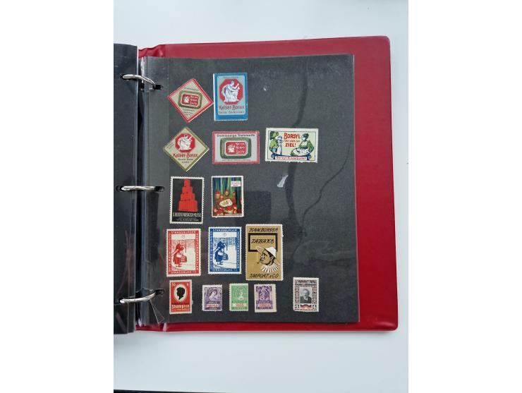 VIGNETTEN: 1896/1960 (ca.), hochinteressanter Bestand mit einigen Tausend Vignetten, Verschluss- und Siegelmarken, später Spe