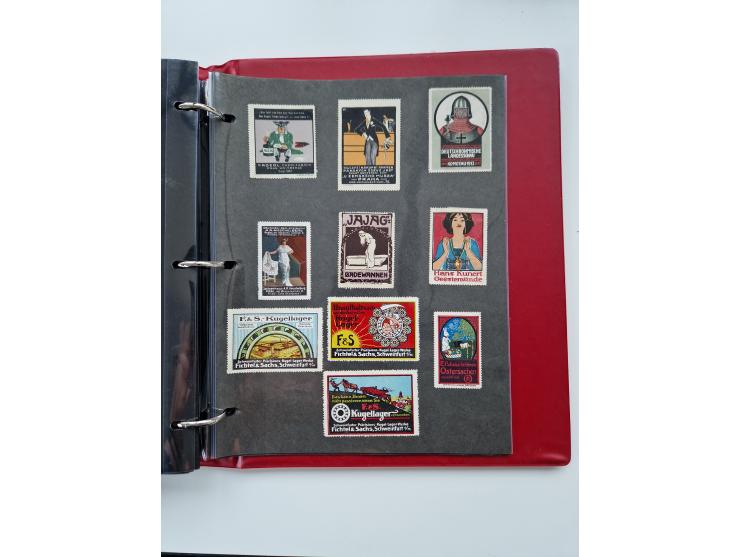 VIGNETTEN: 1896/1960 (ca.), hochinteressanter Bestand mit einigen Tausend Vignetten, Verschluss- und Siegelmarken, später Spe