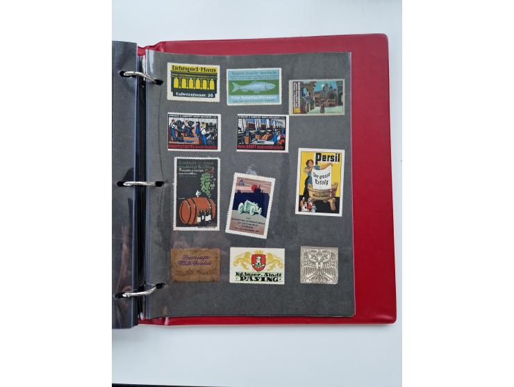 VIGNETTEN: 1896/1960 (ca.), hochinteressanter Bestand mit einigen Tausend Vignetten, Verschluss- und Siegelmarken, später Spe