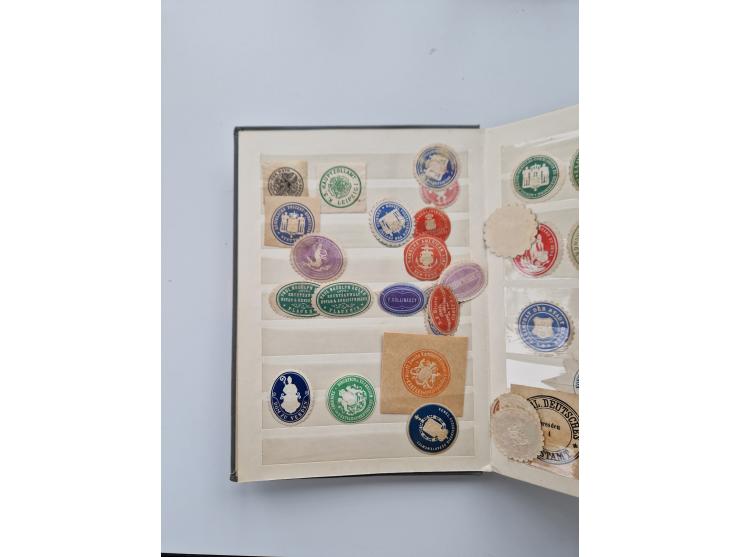 VIGNETTEN: 1896/1960 (ca.), hochinteressanter Bestand mit einigen Tausend Vignetten, Verschluss- und Siegelmarken, später Spe