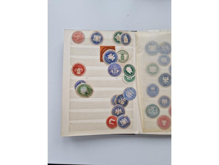 VIGNETTEN: 1896/1960 (ca.), hochinteressanter Bestand mit einigen Tausend Vignetten, Verschluss- und Siegelmarken, später Spe