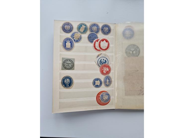 VIGNETTEN: 1896/1960 (ca.), hochinteressanter Bestand mit einigen Tausend Vignetten, Verschluss- und Siegelmarken, später Spe