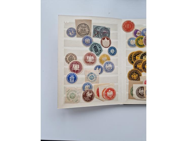 VIGNETTEN: 1896/1960 (ca.), hochinteressanter Bestand mit einigen Tausend Vignetten, Verschluss- und Siegelmarken, später Spe