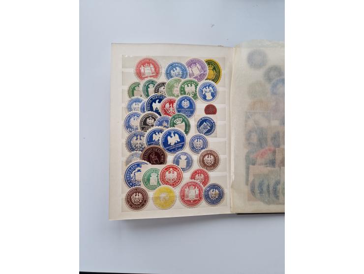 VIGNETTEN: 1896/1960 (ca.), hochinteressanter Bestand mit einigen Tausend Vignetten, Verschluss- und Siegelmarken, später Spe