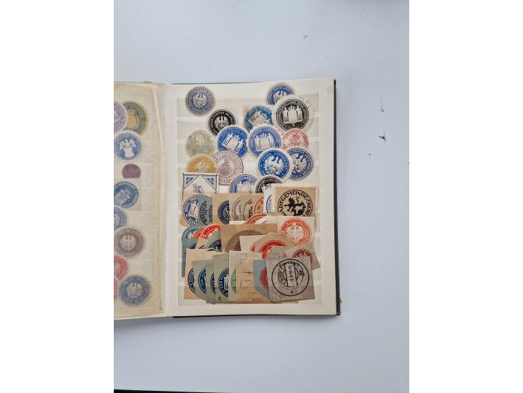 VIGNETTEN: 1896/1960 (ca.), hochinteressanter Bestand mit einigen Tausend Vignetten, Verschluss- und Siegelmarken, später Spe