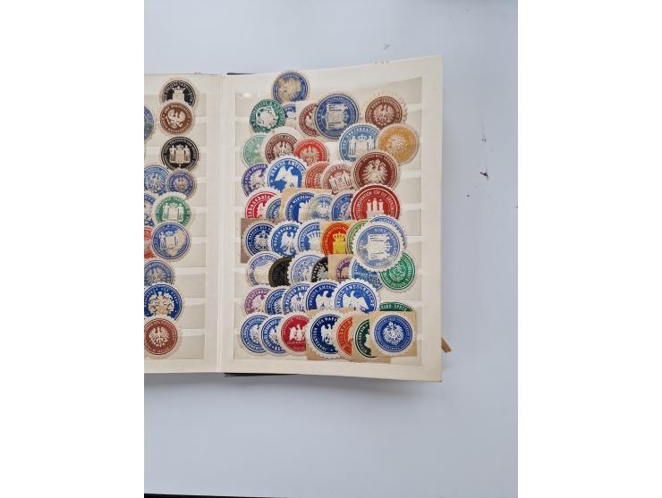 VIGNETTEN: 1896/1960 (ca.), hochinteressanter Bestand mit einigen Tausend Vignetten, Verschluss- und Siegelmarken, später Spe