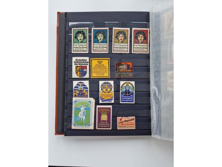 VIGNETTEN: 1896/1960 (ca.), hochinteressanter Bestand mit einigen Tausend Vignetten, Verschluss- und Siegelmarken, später Spe