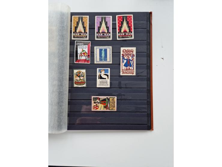 VIGNETTEN: 1896/1960 (ca.), hochinteressanter Bestand mit einigen Tausend Vignetten, Verschluss- und Siegelmarken, später Spe