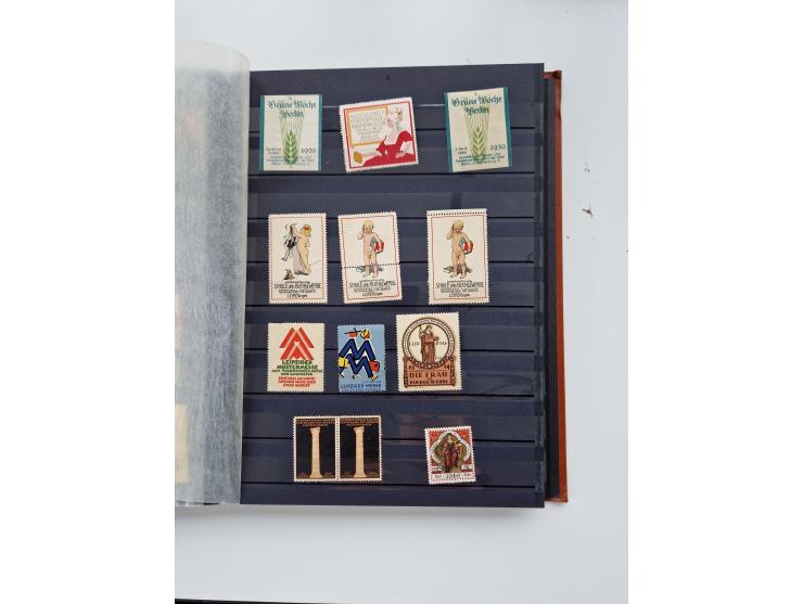 VIGNETTEN: 1896/1960 (ca.), hochinteressanter Bestand mit einigen Tausend Vignetten, Verschluss- und Siegelmarken, später Spe