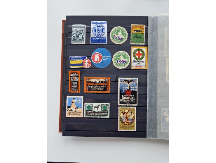 VIGNETTEN: 1896/1960 (ca.), hochinteressanter Bestand mit einigen Tausend Vignetten, Verschluss- und Siegelmarken, später Spe