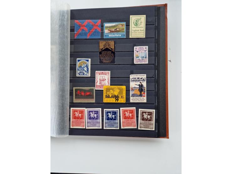 VIGNETTEN: 1896/1960 (ca.), hochinteressanter Bestand mit einigen Tausend Vignetten, Verschluss- und Siegelmarken, später Spe