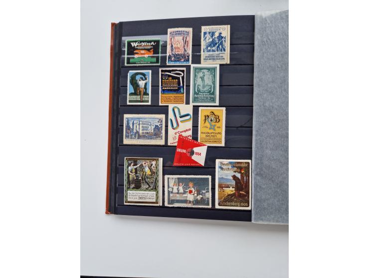 VIGNETTEN: 1896/1960 (ca.), hochinteressanter Bestand mit einigen Tausend Vignetten, Verschluss- und Siegelmarken, später Spe