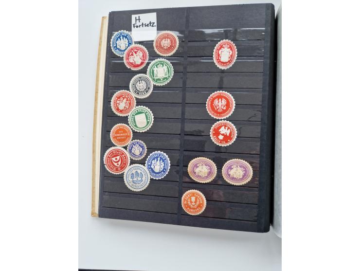 VIGNETTEN: 1896/1960 (ca.), hochinteressanter Bestand mit einigen Tausend Vignetten, Verschluss- und Siegelmarken, später Spe