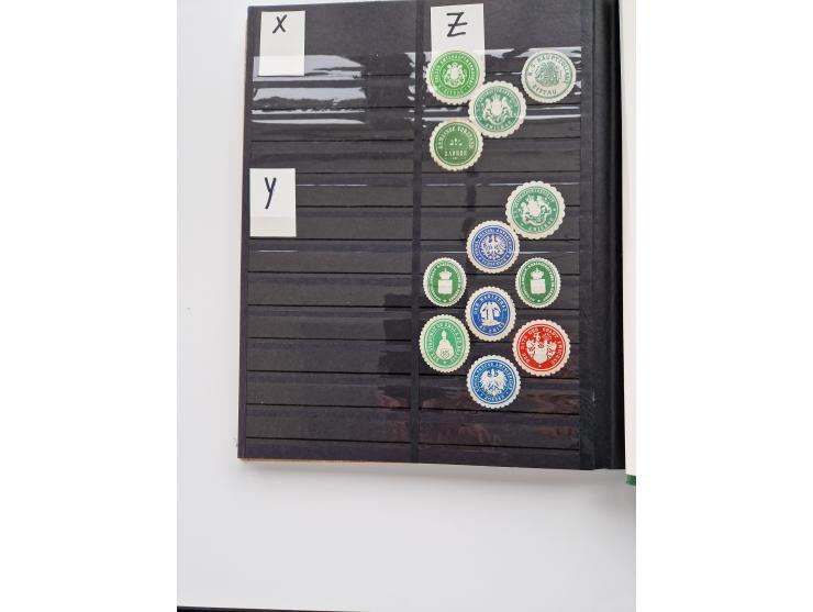 VIGNETTEN: 1896/1960 (ca.), hochinteressanter Bestand mit einigen Tausend Vignetten, Verschluss- und Siegelmarken, später Spe