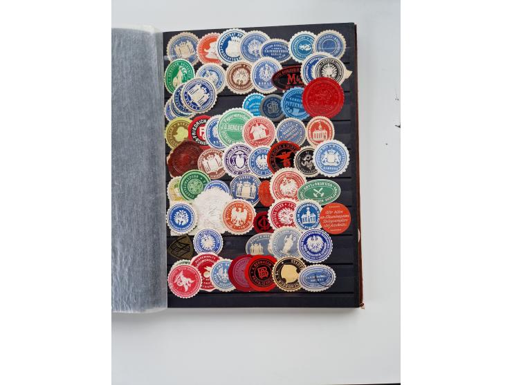 VIGNETTEN: 1896/1960 (ca.), hochinteressanter Bestand mit einigen Tausend Vignetten, Verschluss- und Siegelmarken, später Spe