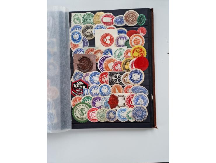 VIGNETTEN: 1896/1960 (ca.), hochinteressanter Bestand mit einigen Tausend Vignetten, Verschluss- und Siegelmarken, später Spe