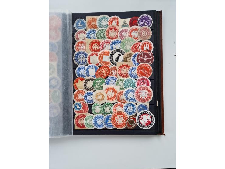 VIGNETTEN: 1896/1960 (ca.), hochinteressanter Bestand mit einigen Tausend Vignetten, Verschluss- und Siegelmarken, später Spe