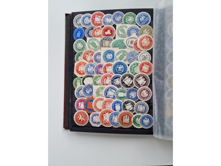 VIGNETTEN: 1896/1960 (ca.), hochinteressanter Bestand mit einigen Tausend Vignetten, Verschluss- und Siegelmarken, später Spe