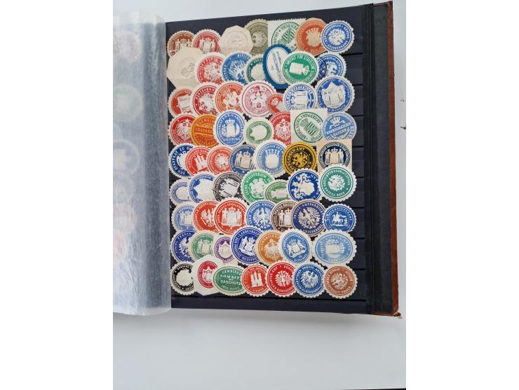 VIGNETTEN: 1896/1960 (ca.), hochinteressanter Bestand mit einigen Tausend Vignetten, Verschluss- und Siegelmarken, später Spe