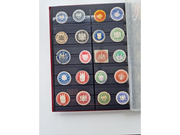 VIGNETTEN: 1896/1960 (ca.), hochinteressanter Bestand mit einigen Tausend Vignetten, Verschluss- und Siegelmarken, später Spe